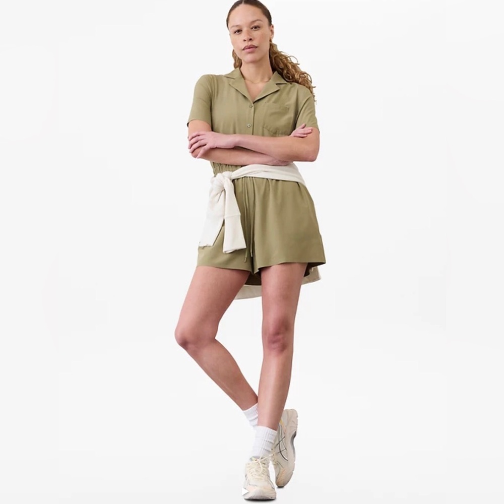 ATHLETA Wrinkle Resistant  Relaxed Fit Romper - Picture 2 of 11